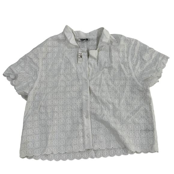 Madewell Embroidered Semi-Sheer Resort Shirt XL - Picture 6 of 8